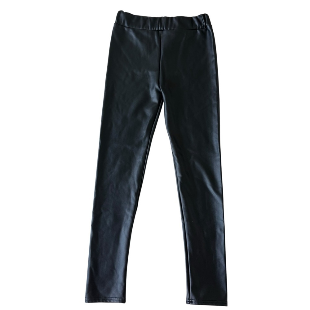 Venti6 Faux Leather Black Leggings